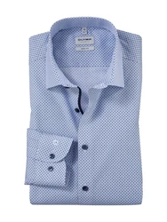OLYMP Businesshemd Level 5 Hellblau/Dunkelblau