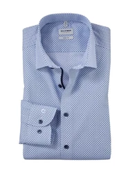 OLYMP Businesshemd Level 5 Hellblau/Dunkelblau