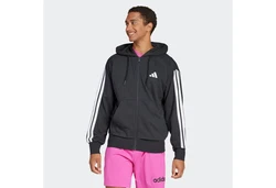 adidas Sportswear Kapuzensweatshirt Essentials 3S FT FZ HD Dunkelgrau/Schwarz/Rosa/Hellgrau/Mischfarben