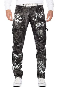 Cipo & Baxx Regular-fit-Jeans Biker Hose BA-CD572