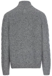 camel active Strickpullover mit Troyer-Kragen Grau/Dunkelgrau/Hellgrau