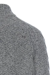 camel active Strickpullover mit Troyer-Kragen Grau/Dunkelgrau/Hellgrau