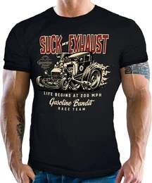 T-Shirt fr Hotrod US-Car Muscle-Car Fans - Life Begins at 200 MPH Race Team