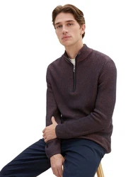 TOM TAILOR Longpullover Bordeaux/Dunkelrot/Lila