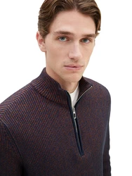 TOM TAILOR Longpullover Bordeaux/Dunkelrot/Lila