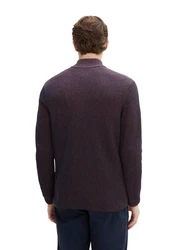TOM TAILOR Longpullover Bordeaux/Dunkelrot/Lila
