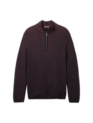 TOM TAILOR Longpullover Bordeaux/Dunkelrot/Lila
