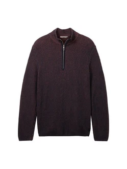TOM TAILOR Longpullover Bordeaux/Dunkelrot/Lila