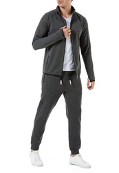 RedBridge Sweatjacke Jeanshemd mit Zipper und Taschen Dunkelgrau/Grau/Hellgrau/Schwarz