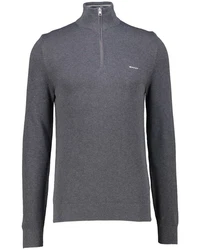 Gant Troyer COTTON PIQUE HALF ZIP Dunkelgrau/Grau