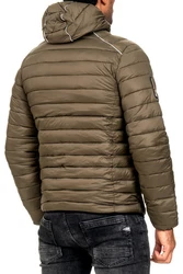 Geographical Norway Winterjacke Herren Steppjacke babrick mit Kapuze und Logo Kaki