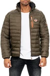 Geographical Norway Winterjacke Herren Steppjacke babrick mit Kapuze und Logo Kaki