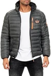 Geographical Norway Winterjacke Herren Steppjacke babrick mit Kapuze und Logo Dunkelgrau