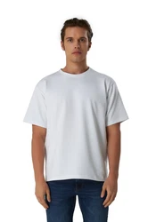 BLACKROCK T-Shirt Herren Basic Weiß/Creme/Grau