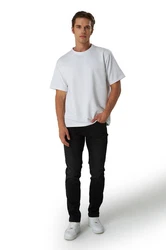 BLACKROCK T-Shirt Herren Basic Weiß/Creme/Grau
