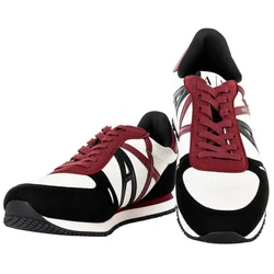 ARMANI EXCHANGE Herren Sneaker Low Schnür-Schuh Retro Logo Sneaker 