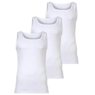bugatti Unterhemd Herren Feinripp Weiß/Creme bugatti Unterhemd Herren Feinripp Weiß/Creme