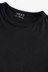 Next Unterhemd Regular Fit T-Shirt-Unterwäsche 2er-Pack Schwarz/Dunkelblau