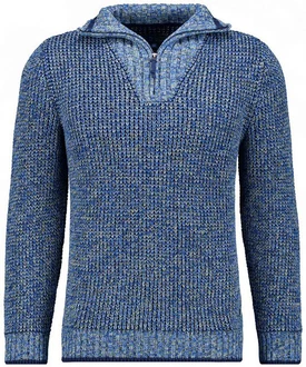 RAGMAN Rundhalspullover Blau/Hellblau/Dunkelblau