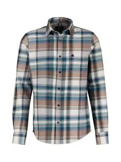 LERROS Herrenhemd Karo-Flanellqualität Blau/Beige/Hellblau/Rot LERROS Herrenhemd Karo-Flanellqualität Blau/Beige/Hellblau/Rot