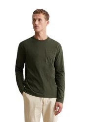 Marc O'Polo Langarmshirt Dunkelgrün/Khaki