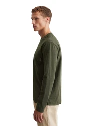 Marc O'Polo Langarmshirt Dunkelgrün/Khaki