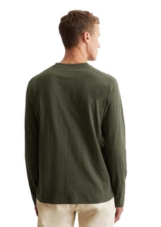 Marc O'Polo Langarmshirt Dunkelgrün/Khaki