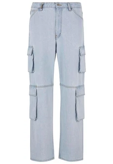 2Y Studios Aidan Cargo Baggy Jeans Hellblau/Blau