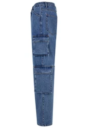 2Y Studios Aidan Cargo Baggy Jeans Blau