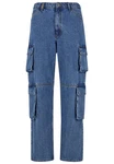 2Y Studios Aidan Cargo Baggy Jeans Blau