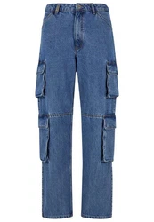 2Y Studios Aidan Cargo Baggy Jeans Blau
