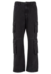 2Y Studios Aidan Cargo Baggy Jeans Schwarz/Dunkelblau