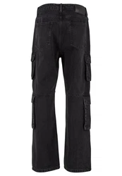 2Y Studios Aidan Cargo Baggy Jeans Schwarz/Dunkelblau