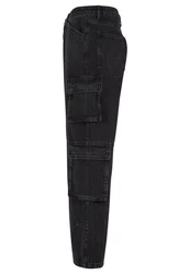 2Y Studios Aidan Cargo Baggy Jeans Schwarz/Dunkelblau