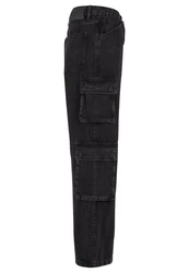 2Y Studios Aidan Cargo Baggy Jeans Schwarz/Dunkelblau