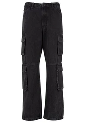 2Y Studios Aidan Cargo Baggy Jeans Schwarz/Dunkelblau