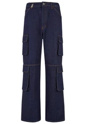 2Y Studios Aidan Cargo Baggy Jeans Blau/Dunkelblau