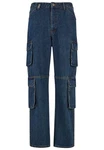 2Y Studios Aidan Cargo Baggy Jeans Blau/Dunkelblau