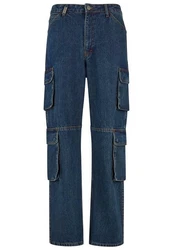 2Y Studios Aidan Cargo Baggy Jeans Blau/Dunkelblau