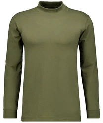 RAGMAN Stehkragenshirt Dunkelgrün