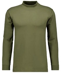 RAGMAN Stehkragenshirt Dunkelgrün