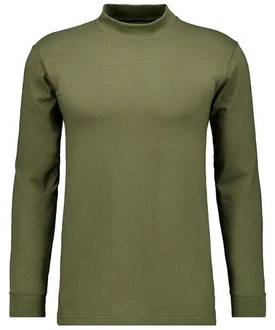 RAGMAN Stehkragenshirt Dunkelgrün