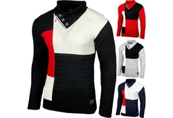 Baxboy Strickpullover Stehkragen Pulli (B-52213) B-52213