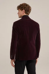 WE Fashion Jackenblazer Dunkelrot/Bordeaux/Lila