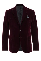 WE Fashion Jackenblazer Dunkelrot/Bordeaux/Lila
