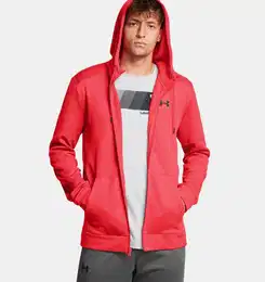 Kapuzensweatshirt UA ARMOUR FLEECE FZ HOODIE RACER RED