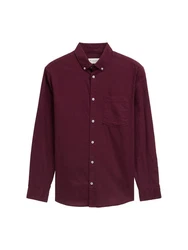 TOM TAILOR Langarmhemd Dunkelrot/Bordeaux