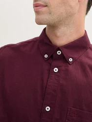 TOM TAILOR Langarmhemd Dunkelrot/Bordeaux