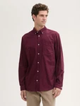 TOM TAILOR Langarmhemd Dunkelrot/Bordeaux