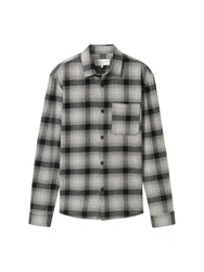 TOM TAILOR DENIM Hemd schwarz/offwhite